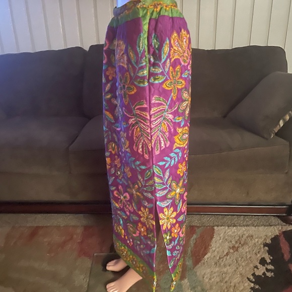 New Issues • Division Of Jonathan Logan • Size 14 • Purple/Green• Quilted •Skirt - Picture 2 of 16